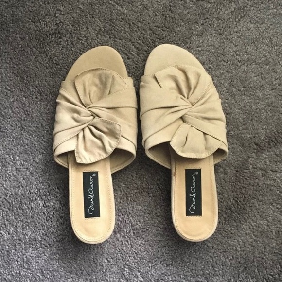 David Aaron Beige Sandals 7.5 - Picture 1 of 5